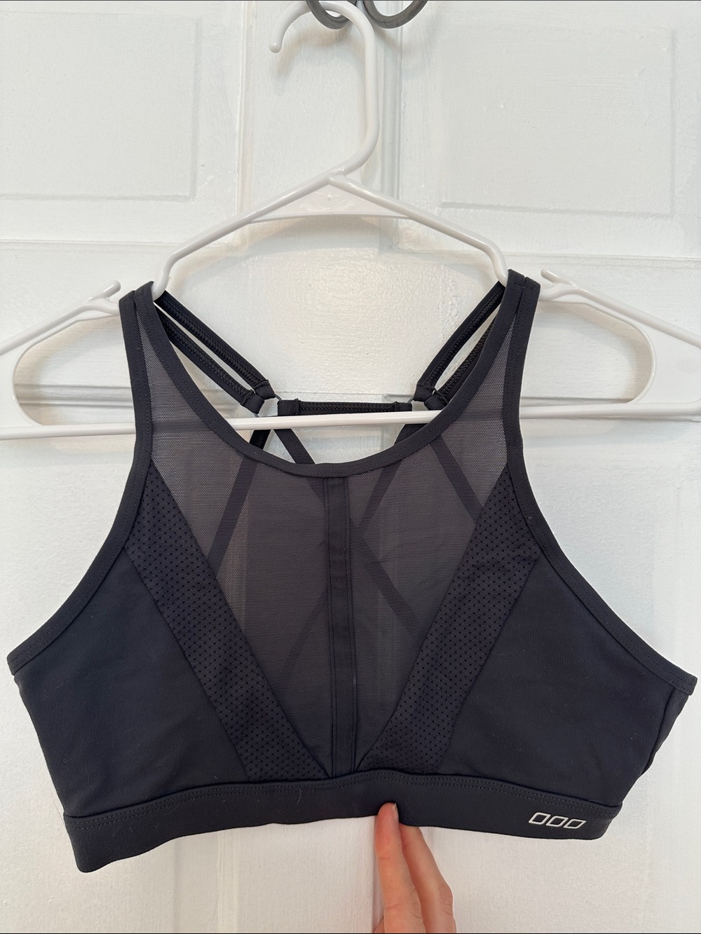 Lorna Jane Dark grey Mesh High-Neck Sports Bralette